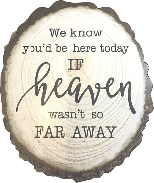 Elegant Blooms & Things Memorial Sign Faux Wood Slice Wedding Reception Photo Table Loved Ones Passed