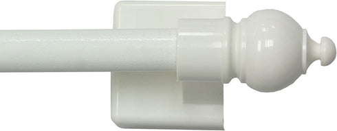Kenney 7/16" Multi-Use Adjustable Petite Cafe Magnetic Rod, 16-28", White