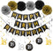 Luxiocio Happy 18th Birthday Party Decorations Supplies Kit - 19Pcs - 1Pcs Happy 18th Birthday Banner, 12Pcs Sparkling Hanging Swirl, 6Pcs Poms - 18 Year Old Birthday Decorations for Girls & Boys