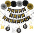 Luxiocio Happy 18th Birthday Party Decorations Supplies Kit - 19Pcs - 1Pcs Happy 18th Birthday Banner, 12Pcs Sparkling Hanging Swirl, 6Pcs Poms - 18 Year Old Birthday Decorations for Girls & Boys