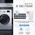 Mordimy 100% Cotton Waffle Weave Check Plaid Kitchen Towels, 13 x 28 Inches, Super Soft and Absorbent Dish Towels for Kitchen, 4-Pack, White & Black