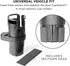 Limitless Dual CupStation - 2-in-1 Expandable Cup Holder with 360° Rotating Base Black