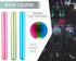 5 5/8" Neon Plastic Test Tube Shot Assorted Colors 3/4 oz Shooter - 100 Pack