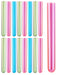 5 5/8" Neon Plastic Test Tube Shot Assorted Colors 3/4 oz Shooter - 100 Pack