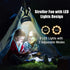 Portable Stroller Fan 60 Working Hours, Small Fan with LED Lights, 12000 Capacity Battery Operated Fan with Tripod Legs, Rechargeable USB Fan, Peloton Fan for Treadmill, Camping, Travel, Bed, Tent