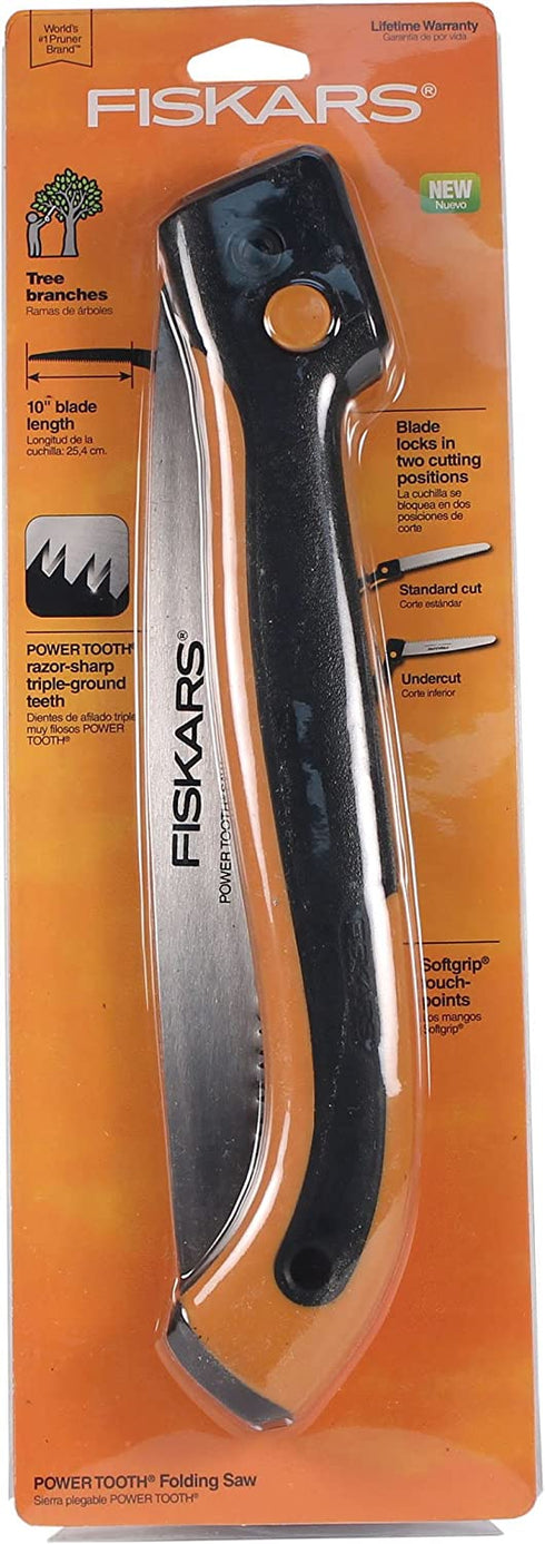 Fiskars 390470-1002 Power Tooth Soft Grip Folding Saw, 10-Inch