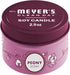 Mrs. Meyer's Soy Tin Candle, 12 Hour Burn Time, Made with Soy Wax and Essential Oils, Peony, 2.9 oz
