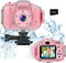 Agoigo Kids Waterproof Camera Toys for 3-12 Year Old Boys Girls Christmas Birthday Gifts Children's HD Video Digital Action Cameras Child Indoor Outdoor Toddler Camera, 2 Inch Screen (Pink)