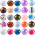 KISSITTY 200-Piece Mixed Painted Marble Design Glass Round Beads 10mm with 1.5mm Hole for DIY Jewelry Craft Making