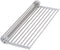 Roll Up Dish Drying Rack Stainless Steel, Over The Sink Easy Foldable Sink Rack Mat Stainless Steel Wire for Kitchen Sink Counter (17.5 x 11.5 inches)