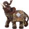 Lucky Wealth Elephant Statue Sculpture Feng Shui Wood Grain Figurine Home Desktop Decoration Gift(L)