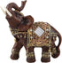 Lucky Wealth Elephant Statue Sculpture Feng Shui Wood Grain Figurine Home Desktop Decoration Gift(L)