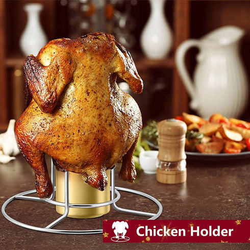 Baking Cooking Rack Set of 3, P&P CHEF Stainless Steel Roasting Cooling Rack & V-shape Grilling Rack & Chicken Holder Rack, Oven & Dishwasher Safe, Healthy & Non-toxic, Easy Cleaning & Durable