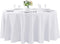 120 inch Round Tablecloth Washable Polyester Table Cloth Decorative Table Cover for Wedding Party Dining Banquet (120 inch,White)