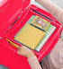 HearthSong Kids™ Portable Folding Lap Desk with Large Storage Activity Tray, 17" L x 12" W, Red