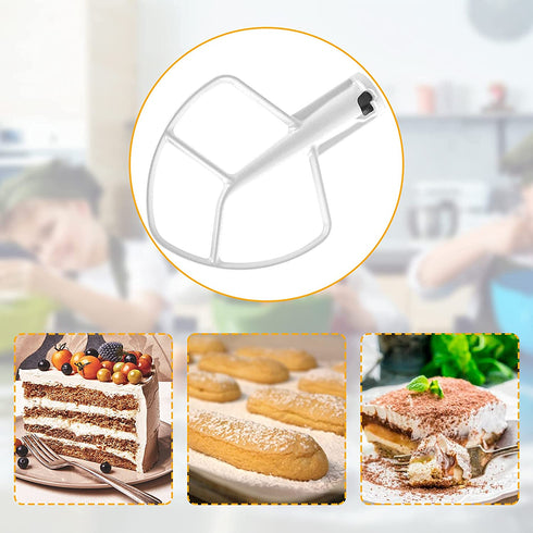 K5AB K5SS Kitchen Mixer Aid Coated Flat Beater by AMI PARTS -Replacement for Mixer 5 QT W10807813,9707670 with Model KSM50 KSM5 KSM450