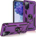 Samsung Galaxy S20 FE 5G case,PUSHIMEI Military Grade Heavy Duty Protection Phone Case Cover with Screen Protector Magnetic Ring Kickstand for Samsung Galaxy S20 FE (Fan Edition)(Purple Military Case)