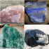 Luckeeper Healing Crystal Wands |4 PCS 2" Green Fluorite, Lapis Lazuli Crystal Wand & Rose Quartz Crystal Points,Black Obsidian| 6 Faceted Reiki Chakra Meditation Therapy