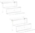YestBuy 2 Pack Clear Acrylic Risers Display Stand for Pop Figure, 3 Tier Cupcake Stand, Dessert Display Stand for Display Or Collections (6"×9")