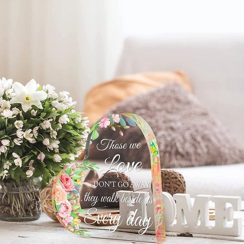Yulejo Sympathy Gift Clear Memorial Gifts Crystal Acrylic Bereavement Gifts Loss of Family Member Gift Condolence Remembrance Sorry Grief Gifts in Memory of Loved One for Home Table Decoration