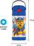 THERMOS FUNTAINER 12 Ounce Stainless Steel Vacuum Insulated Kids Straw Bottle, Blue Paw Patrol