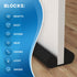 Everlasting Comfort Under Door Draft Stopper - Thicker 2" Foam Strip Blocks 50% More Noise and Wind - Seal Bottom of Doors 30" to 36" - Interior Front Door Sweep, Blocker, Soundproofing Guard