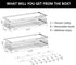 HBlife Shower Caddy No Drilling Shower Organizer with 8 Hooks, 2 Pack Shower Shelves SUS304 Rustproof Bathroom Organizer