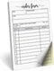 321Done Order Form Pad, 3.4x5.5 Handheld 2-Part Carbonless, Made in USA, Carbon Duplicate Copy Sales Receipt Form, Invoice Booklet, Cute for Small Boutique Business (50 Sets) White/Yellow