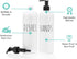 Soap Dispenser Bottles Farmhouse Decor Hands and Dishes 16 oz Plastic with Pump | Kitchen Sink, Bathroom| Rust Free and Shatter Proof | 2 Piece Reusable for Hand and Dish Liquid Soap
