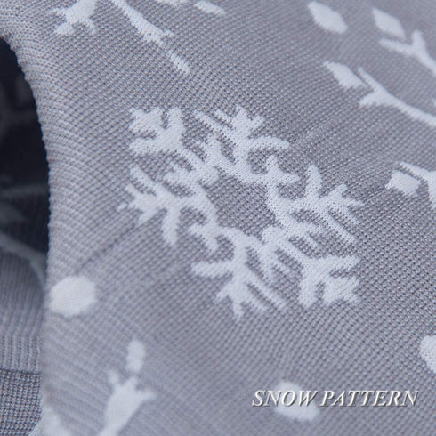 S-DEAL Grey White Snow Pattern 21 Inches Christmas Stocking Double Layers Gift Holders Xmas Holiday Party Mantel Decoration