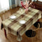 Rectangle Tablecloth 52 x 70 Inch Checkered Table Cloths Spillproof Anti-Shrink Soft and Wrinkle Resistant Decorative Fabric Table Cover for Kitchen Dinning Tabletop Outdoor(Rectangle/Oblong,Taupe)