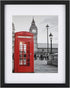 ONE WALL Tempered Glass 11x14 Picture Frames Display Pictures 8x10 or 5x7 with Mat or 11x14 Without Mat, Black Solid Wood Photo Frames for Wall and Tabletop - Mounting Hardware Included