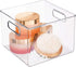 iDesign 71230 Plastic Bin, Kitchen Storage Organizer for Refrigerator, Freezer and Pantry, 8" x 8" x 6", BPA-Free, Medium, Clear