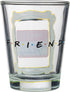 Silver Buffalo Friends Iconic Icons Yellow Frame 4 Pack Mini Glasses, 1.5 Ounces