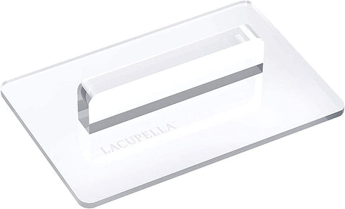 Lacupella Fondant Smoother Tool With Handle Clear Acrylic Transparent Easy Glide For Gum Paste Smoothing (Rectangle Tip)