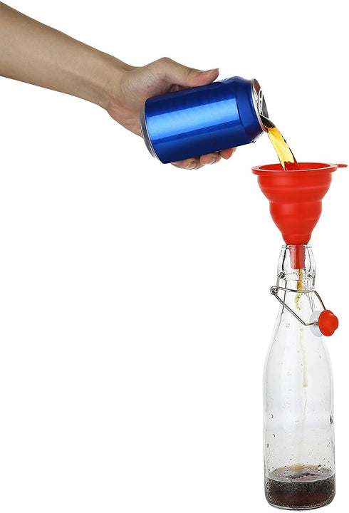 Flip Top Glass Bottle Swing Top Brewing Bottle with Stopper for Beverages, Oil, Vinegar, Kombucha, Beer, Water, Soda, Kefir Airtight Lid & Leak Proof Cap Clear (6)