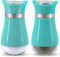 Salt and Pepper Shakers Set Glass Salt & Pepper Dispense for Sea Salt, Black Pepper, Spices-Stylish Pioneer Kitchen Gift for Women Mom Family - Teal
