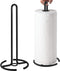 Paper Towel Holder, Steady Countertop Standing Paper Towel Stand, Fits Standard & Jumbo Rolls, Metal Paper Towel Dispenser for Kitchen Table or Bathroom, Black