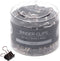 U Brands Binder Clips, Micro 1/2-Inch Width, 1/5-Inch Paper Holding Capacity, Black and Silver Steel, 100-Count - 650U08-24