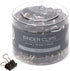 U Brands Binder Clips, Micro 1/2-Inch Width, 1/5-Inch Paper Holding Capacity, Black and Silver Steel, 100-Count - 650U08-24