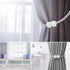 4 Pack Magnetic Curtain Tiebacks Convenient Drape Tie Backs Weave Holder for Window Draperies Hold Curtains Drape Ties Backs 16 inch Holdback (Silver Gray)