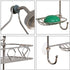 Upgraded! GeekDigg Bathroom Hanging Shower Head Caddy Organizer, Three Tier, Rust Proof Premium Hanger Design With Suction Cups, Hooks, Bath Room Caddies Hang on Showers Head, Shower Organizer, Silver