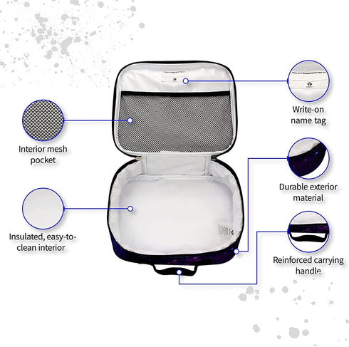 Fenrici Cheetah Lunchbox for Boys, Girls, Kids Insulated Lunch Bag, Perfect for Preschool, K-6, Soft Sided Compartments, Spacious, BPA Free, Food Safe,10.8in x 9.2in x 3.8in (Cheetah Print)