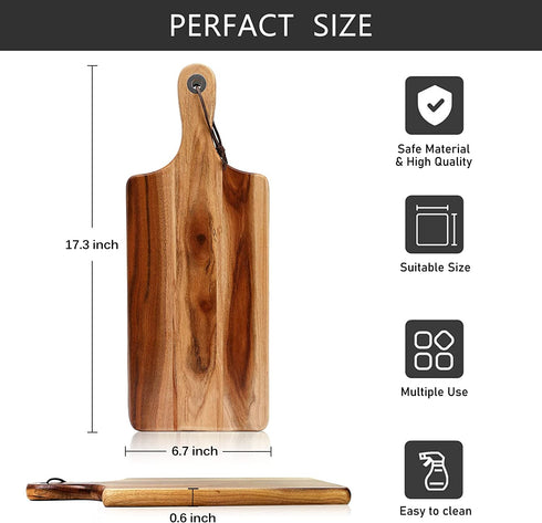 Cheese Board Charcuterie Boards, Premium Acacia Wood Cheese Platter, Serving Tray Charcuttery Meat Plate Pro, Best Gifts For Christmas, Thanksgiving, House Warming, Mothers Day, Wedding Anniversary