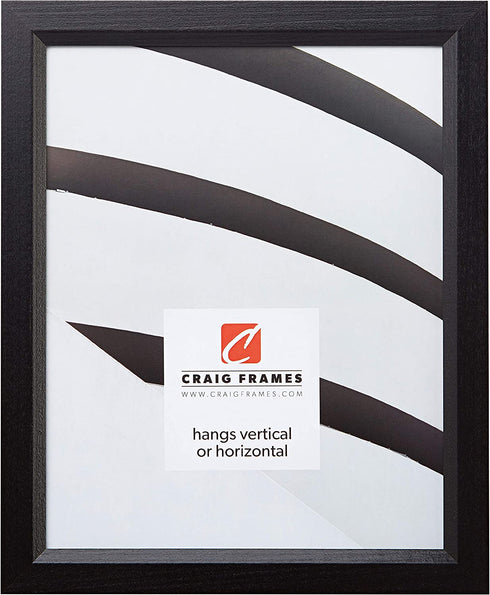 Craig Frames 7171610BK 11 by 14-Inch Picture/Poster Frame, Wood Grain Finish, 0.825-Inch Wide, Solid Black