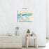 Hardy Gallery Abstract Beach Picture Wall Art: Girl & Ocean Artwork Seascape Painting on Canvas for Bathroom (16? x 12? x 1 Panel)