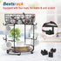 Bextsrack Coffee Mug Holder with Coffee Pod & Saucer Basket Storage, 12 Capacity Cup Mug Holder Tree for Coffee, Glasses and Cups Rust Resistant Mug Rack - Black