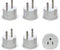 Orei American USA to European Schuko Germany Plug Adapters CE Certified Heavy Duty - 6 Pack - Perfect for Travelling with Cell Phones, Laptops, Cameras & More