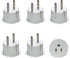 Orei American USA to European Schuko Germany Plug Adapters CE Certified Heavy Duty - 6 Pack - Perfect for Travelling with Cell Phones, Laptops, Cameras & More