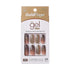 Gold Finger Gel Glam Design Nail Press On Nails, Gel Nail Kit, Polish Free Manicure Long Length (GD18)